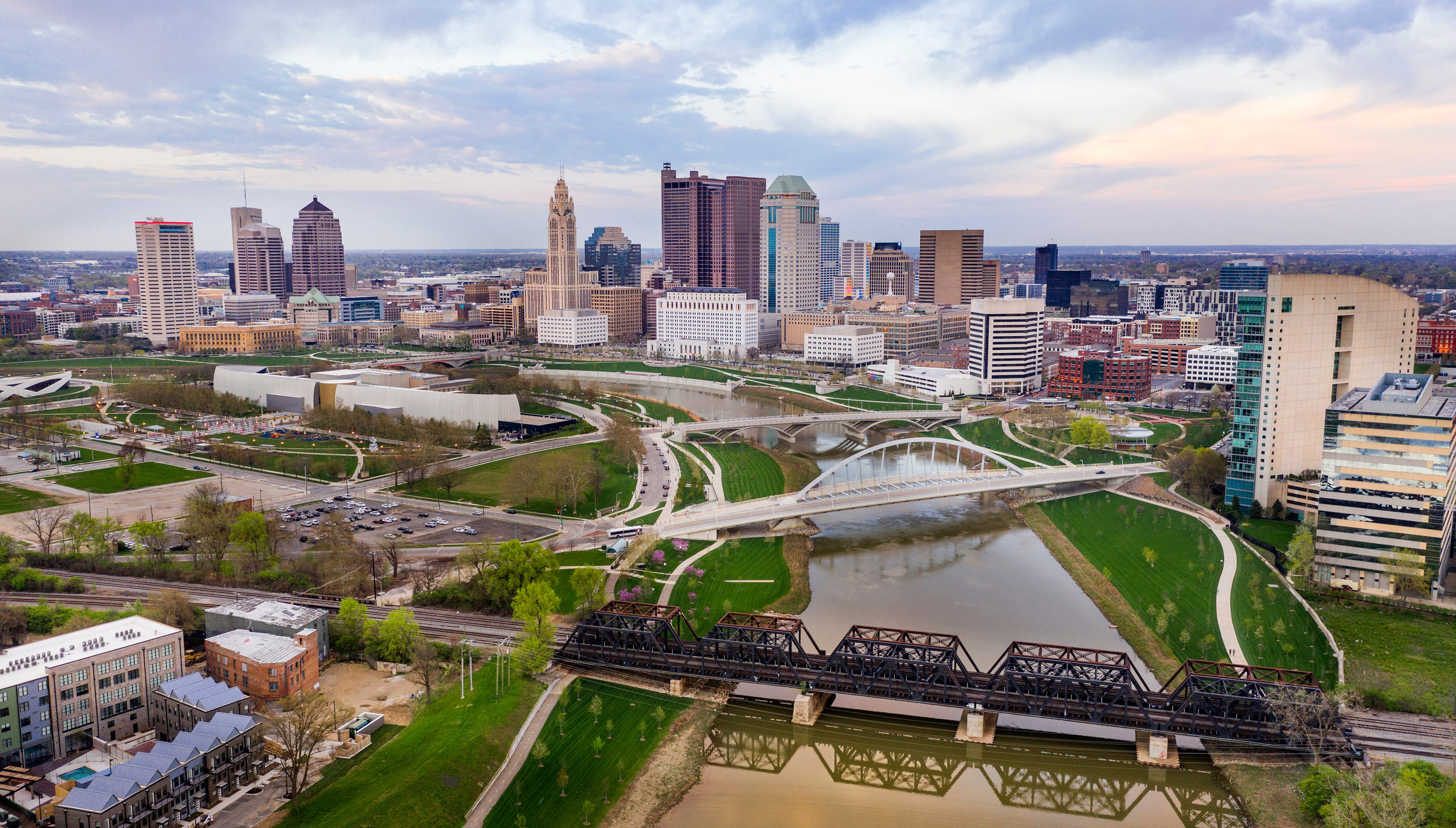 river and city scape