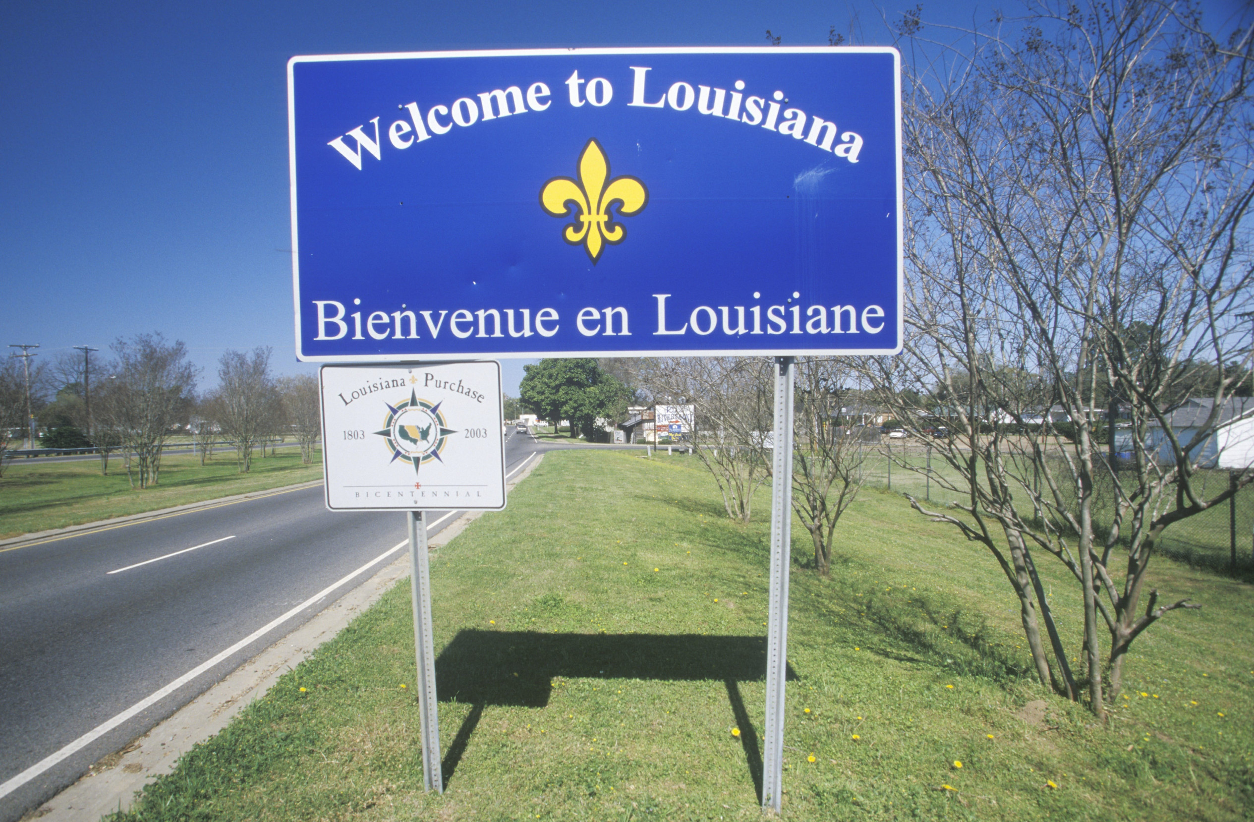 Welcome to Louisiana road sign